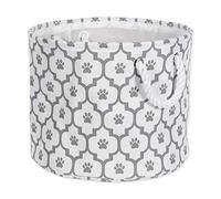 Bone Dry Cestino pieghevole in poliestere per animali domestici, rotondo, piccolo, 30,5 x 30,5 x 22,9 cm, grigio grata