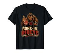 Bone in Ribeye Le Mie Due Cose preferite Bigfoot Meat Dad BBQ Maglietta