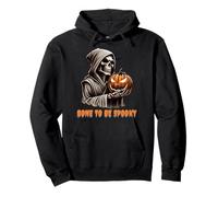 Bone To Be Spettrale Scheletro Zucca Halloween Felpa con Cappuccio