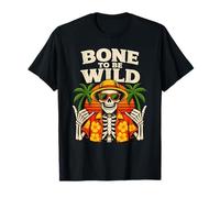 Bone To Be Wild Surfing Skeleton - Gioco di Parole sull'oceano Maglietta