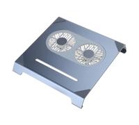 Boneruy - Supporto di raffreddamento per computer portatile, con doppia ventola silenziosa, supporto per tablet, in lega di alluminio, supporto per notebook