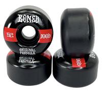 Bones 100's Og V4 Ampio Skaeboard Rotoli Ruote 52mm 100a (4erSet) PU Nero/Rosso