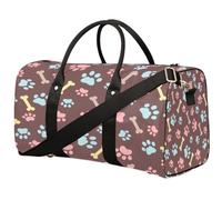 Bones Paws - Borsone da viaggio per donne, uomini, bambini, ragazze, ragazzi, animali con zampe, 22,7 l, borsa a tracolla per il fine settimana, per sport, palestra, viaggi, Colore, 22.7 L, Organizer