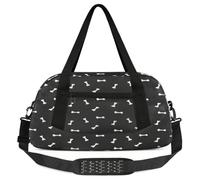 Bones Print - Borsone da viaggio per bambini con stampa di ossa, per ragazze e ragazzi, borsa leggera per sport, palestra, per bambini, piccola borsa da viaggio o da ballo, Stampa Ossa, 18.5L x 7.8W x