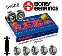 Bones REDS RACE Cuscinetti 608 Con Spessori Integrati Longboard Skateboard