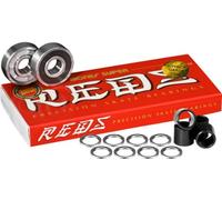 Bones Super Reds - Cuscinetti per skateboard, confezione da 8 pezzi, con distanziatori e rondelle