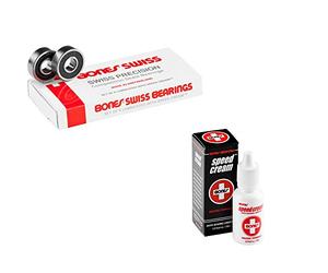 Bones Swiss Skateboard Cuscinetti 8-Pack con velocità Crema lubrificante