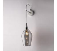 Applique in ferro con vetro grigio pyrex 1 luce Ares