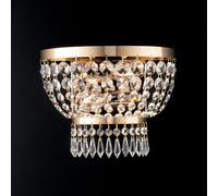 Bonetti Illumina Applique da parete classico in metallo 2 luci con strass in cri [EEK: A++]