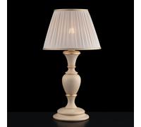 Lume in legno avorio e oro 1 luce con paralume dm.35 Fiorenza