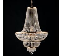Bonetti Illumina Lampadario classico in metallo 10 luci con strass in cristallo [EEK: A++]