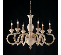 Bonetti Illumina Lampadario in legno in stile classico 6 luci Fiorenza Oro 40W [EEK: A++]