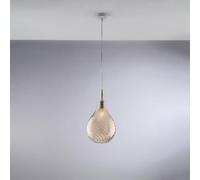 Sospensione in ferro con vetro ambra pyrex 1 luce Pluvia