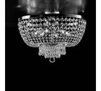 Bonetti Illumina Plafoniera classica in metallo con 6 luci e strass in cristallo