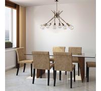 Bonetti Illumina Plafoniera moderna in metallo bronzato spazzolato con 8 luci Po [EEK: A++]