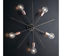 Bonetti Illumina Plafoniera moderna in metallo cromo nero 5 luci con rifiniture [EEK: A++]
