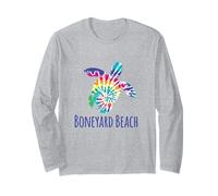 Boneyard Beach Florida Tie Dye Batik Loggerhead Tartaruga Maglia a Manica