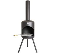BonFeu BonSelo Nero - Braciere da Giardino - Braciere - Bracere - Bracere da Esterni - Braciere da Esterno - Braciere da Interno - Acciaio - 39 x 39 x 148 cm