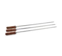 BonFeu BonSkewer - Set di 3 spiedini per barbecue da 75 cm, in acciaio inox, extra lunghi e professionali per BonBiza, BonVes e braciere, accessori robusti per carne, pesce e verdure