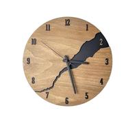 BONFUN 12In Creative Crackle Orologio Da Parete In Legno, Silenzioso Non Ticchettio Grande Orologio Da Parete Creative Big Wall Clock Decor Per Moderno Orologio Da Parete Home Decor (Color : A)