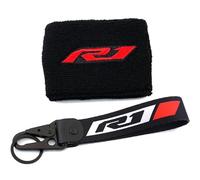 BONFUN Moto Pompa Coperchio Olio per Ya&maha R1 YZF-R1 YZF R1M Moto Serbatoio Freno Anteriore Calzino Fluido Copertura del Serbatoio Dell'olio Guaina Maniche e Portachiavi Portachiavi