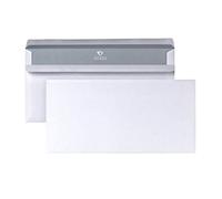 Bong 1220617 Posthorn - Busta da lettera in formato DIN lungo, gommata con interno grigio, dimensioni 110 x 220 mm, 100 pezzi, colore: Bianco