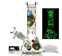 bong in vetro con percolato, mini bong con ciotola, altezza 20 cm, tubo di vetro 14,5 mm