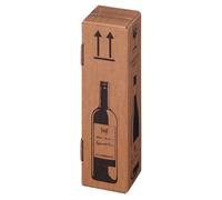 Bong Packaging - 222103020 - Scatola Wine Pack - per 1 bottiglia - 10,5 x 10,5 x 42 cm - Bong Packaging - conf. 20 pezzi - 97524 - Conf. da 1 Pz. - 222103020