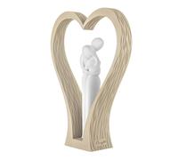 BONGELLI PREZIOSI Figura Coppia Cuore Alta 18cm Nocciola