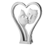 BONGELLI PREZIOSI Figura Coppia Cuore Alta Visi 18cm Argento