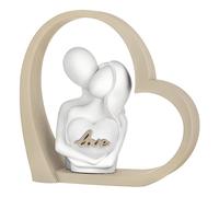 BONGELLI PREZIOSI Figura Coppia Cuore Love 14x14cm Nocciola