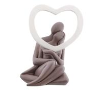 BONGELLI PREZIOSI - Figura Statuina Coppia Cuore Tortora 13cm, Marmorino ME1325/T