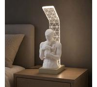 Bongelli Preziosi Lampada da comodino LED moderna con scultura abbraccio di pap