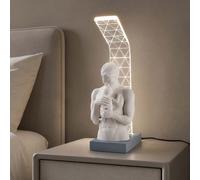 Bongelli Preziosi Lampada da comodino LED moderna con scultura abbraccio di pap