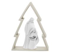 BONGELLI PREZIOSI Natività Sacra Famiglia Presepe Moderno Albero 30cm Nocciola
