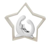 BONGELLI PREZIOSI Natività Sacra Famiglia Presepe Moderno Stella 28cm Nocciola