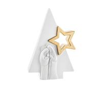 BONGELLI PREZIOSI - Presepe Natività Albero c/ Stella Bianco Oro 13,5 cm Marmori