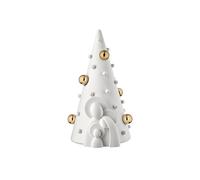 BONGELLI PREZIOSI Presepe Natività con Albero 15cm Bianco e Oro Decorazione Nata