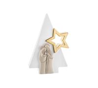 BONGELLI PREZIOSI Presepe Natività Famiglia Stella 13,5cm Bianco Nocciola Decora