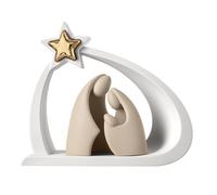 BONGELLI PREZIOSI Presepe Stilizzato Natività Capanna 13x11cm Bianco e Oro Decor