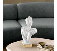 BONGELLI PREZIOSI Scultura Abbraccio 19cm Base Oro Marmorino