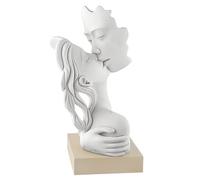 Bongelli Preziosi Scultura Bacio 28cm Base Nocciola Marmorino