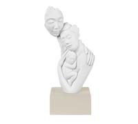 BONGELLI PREZIOSI Scultura da Tavolo Moderna in Marmorino Famiglia Nocciola 20cm Natività