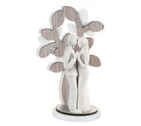 BONGELLI PREZIOSI Scultura Figura Innamorati Albero della Vita 24cm Marmorino