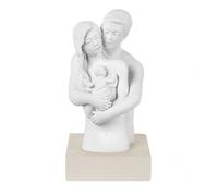 BONGELLI PREZIOSI Scultura Statua Busto Famiglia 15cm Nocciola Marmorino