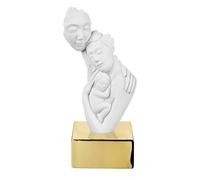 BONGELLI PREZIOSI Statua Figura Famiglia 20cm Decorazione Oro Marmorino