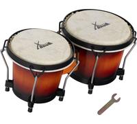 Bongo Bongos Legno Pelli Naturalli Bonghetti Tamburo Jambé Intonabili Sunburst
