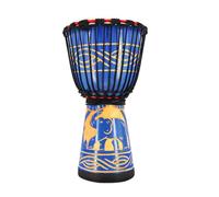 Bongo Drum - 20,3 cm intagliato a mano | Tamburo a mano di ispirazione africana, suono ricco di percussioni, design artistico decorativo con funzione culturale, per spettacoli teatrali