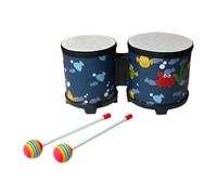Bongo Drum - Bongo Drums per adulti, strumento a percussione per bambini | Orff Instrument Bongo Drum Drum Toys, strumento a tamburo manuale per bambini con 2 bacchette colorate adatto per adulti