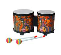Bongo Drum - Bongo Drums per adulti, strumento a percussione per bambini | Orff Instrument Bongo Drum Drum Toys, strumento a tamburo manuale per bambini con 2 bacchette colorate adatto per adulti
